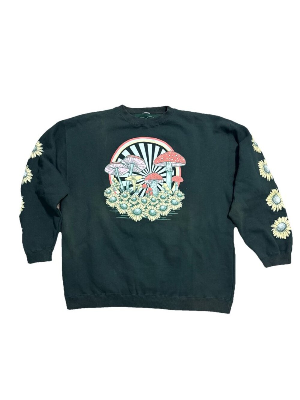 Obsessive Love Mushroom Sweatshirt Mens Medium Trust The Universe Enjoy Nature